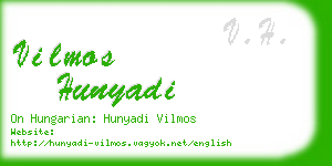 vilmos hunyadi business card